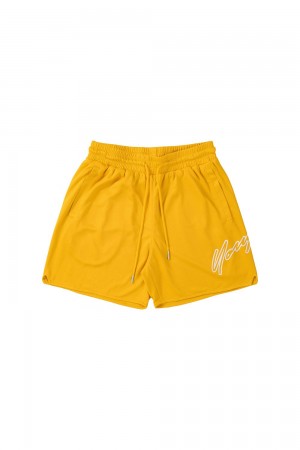 Young LA 117 Sig Shorts Yellow | Australia JTYBS-2378
