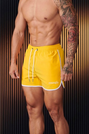 Young LA 125 - Olympic Shorts Yellow | Australia PSXTC-2605
