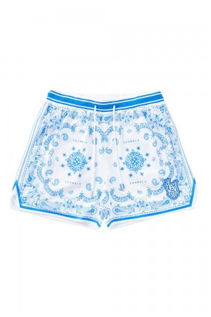 Young LA 132 Infamous Bandana Shorts Blue | Australia YOZIH-6592