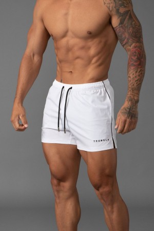 Young LA 143 Short Short Swim Shorts White | Australia PGUJX-0486