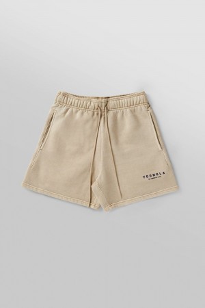 Young LA 153 - Immortal Club Shorts Beige | Australia YKSJT-0152
