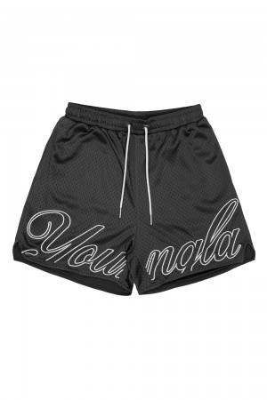 Young LA 155 Championship Shorts Black | Australia YDWZC-1370