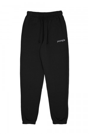 Young LA 239 Earthy Collection - Joggers Black | Australia XAOMT-9572