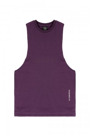 Young LA 317 Delt Tanks Purple | Australia MVKEY-9170