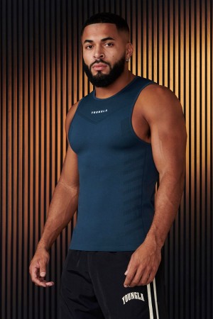 Young LA 343 - Supervillain Compression Tanks Teal | Australia JVRLY-6384