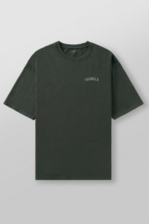 Young LA 4017 - Minimal Tees Green | Australia KJQFZ-0439