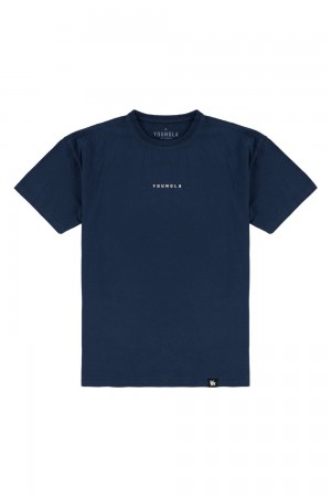 Young LA 401 Essential Jacked Tees Navy | Australia KCZLO-9612