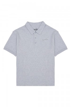 Young LA 412 Jacked Polo Tees Grey | Australia AYWVD-7153