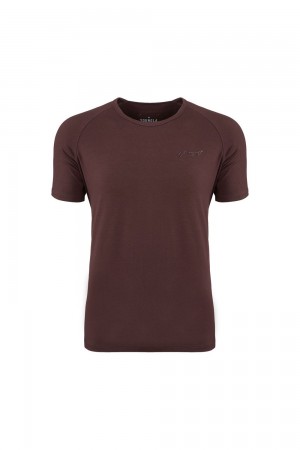 Young LA 422 Fitted Delt Tee Burgundy | Australia XIBPU-3702
