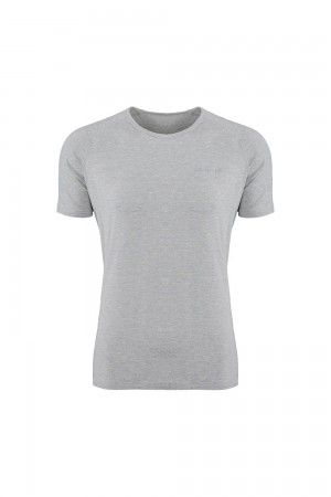 Young LA 422 Fitted Delt Tee Grey | Australia YOWPL-7652