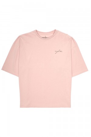 Young LA 464 Skyline Super Sized Tees Cream | Australia VLXUT-6527