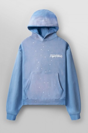 Young LA 5081 - Graffiti Hoodies Blue | Australia SHNPQ-0351