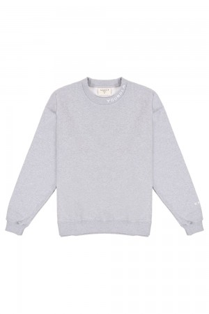 Young LA 557 Trademark Crewnecks Grey | Australia RYCTB-2879