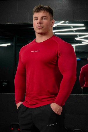 Young LA 823 New Gen Compression Longsleeves Red | Australia QYRSK-3197