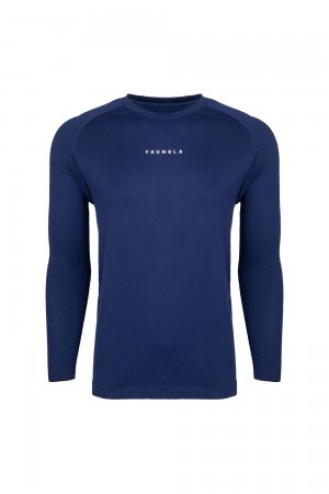 Young LA 823 New Gen Compression Longsleeves Dark Blue | Australia UQWJN-2079