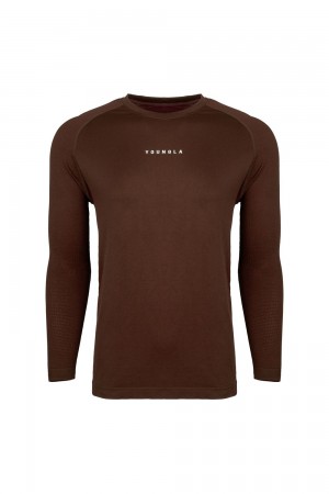 Young LA 823 New Gen Compression Longsleeves Dark Brown | Australia MAGTN-0658