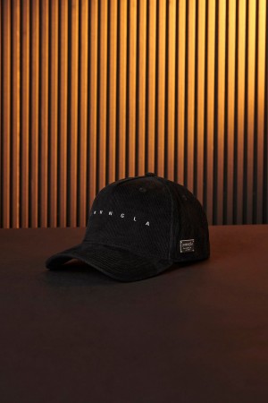 Young LA 925 - Corduroy Hats Black | Australia TNVHZ-3158