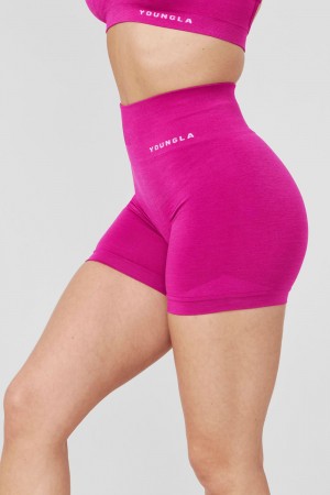 Young LA W120 - Core Seamless Shorts Fuchsia | Australia AYMWU-6420