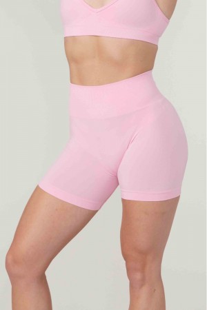 Young LA W120 - Core Seamless Shorts Pink | Australia DNEMA-8603