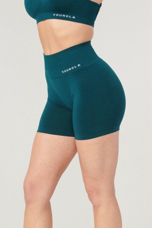 Young LA W120 - Core Seamless Shorts Teal | Australia GPZYT-7629