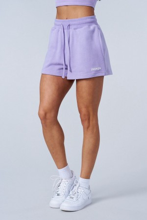 Young LA W142 - Love Sets - Terry Shorts Purple | Australia FUGYA-9687