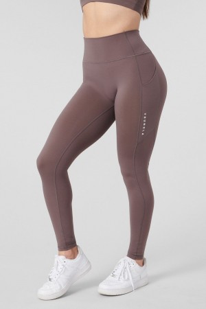 Young LA W214 Power Leggings Brown | Australia XCZFM-8972