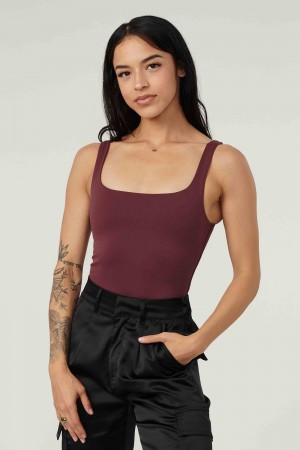 Young LA W307 - Snatched Bodysuit Burgundy | Australia ASRIB-0426