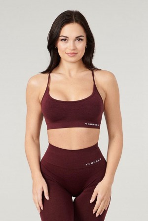 Young LA W329 - Core Seamless Scoop Neck Bra Burgundy | Australia WVYZQ-8752