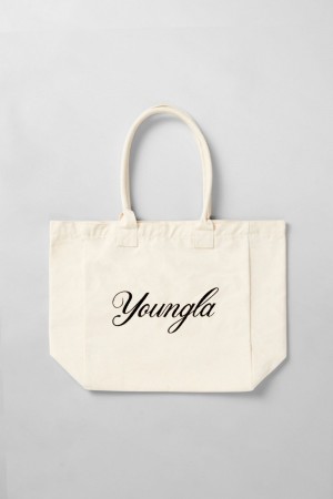 Young LA W603 - Explorer Tote Bag White | Australia BPTGD-1579